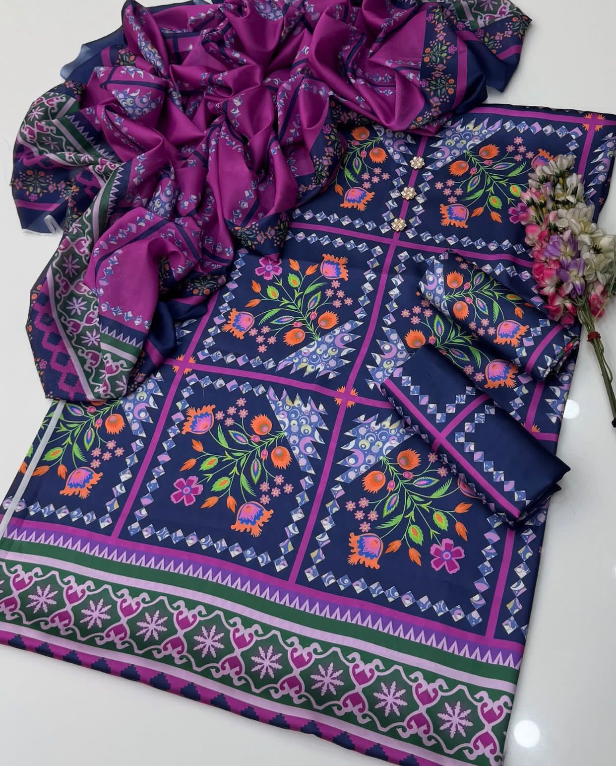 Silk Digital Print 3Pcs